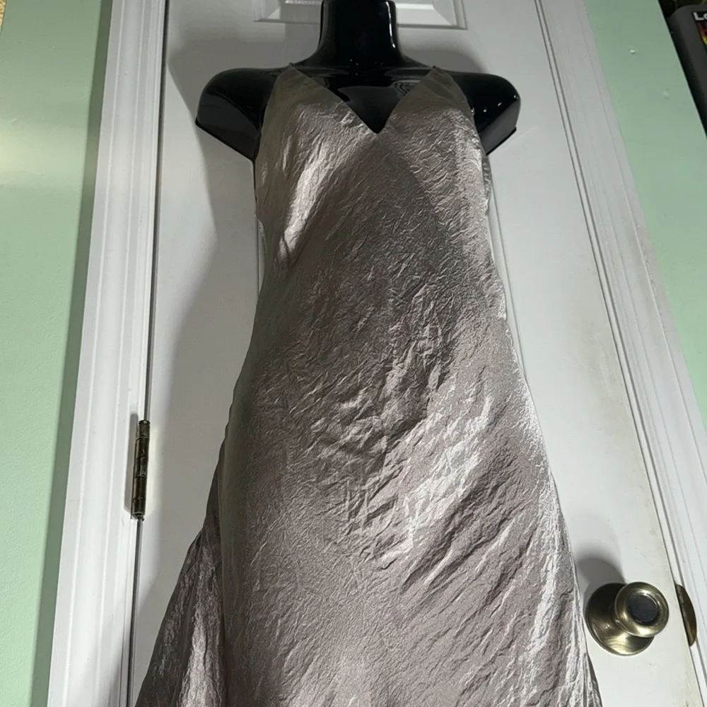 Backstage x Free People Dusty Pink Shimmery Asymmetrical Dancing Gown Size XS - Picture 7 of 12